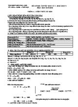 Đề cương ôn tập học kì I - Hoá học 9 - Năm học 2019-2020 - Trường THCS Chi Lãng